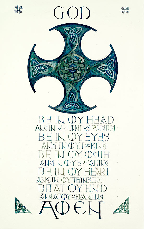God Be In My Head -  A  religious and faith calligraphy designs